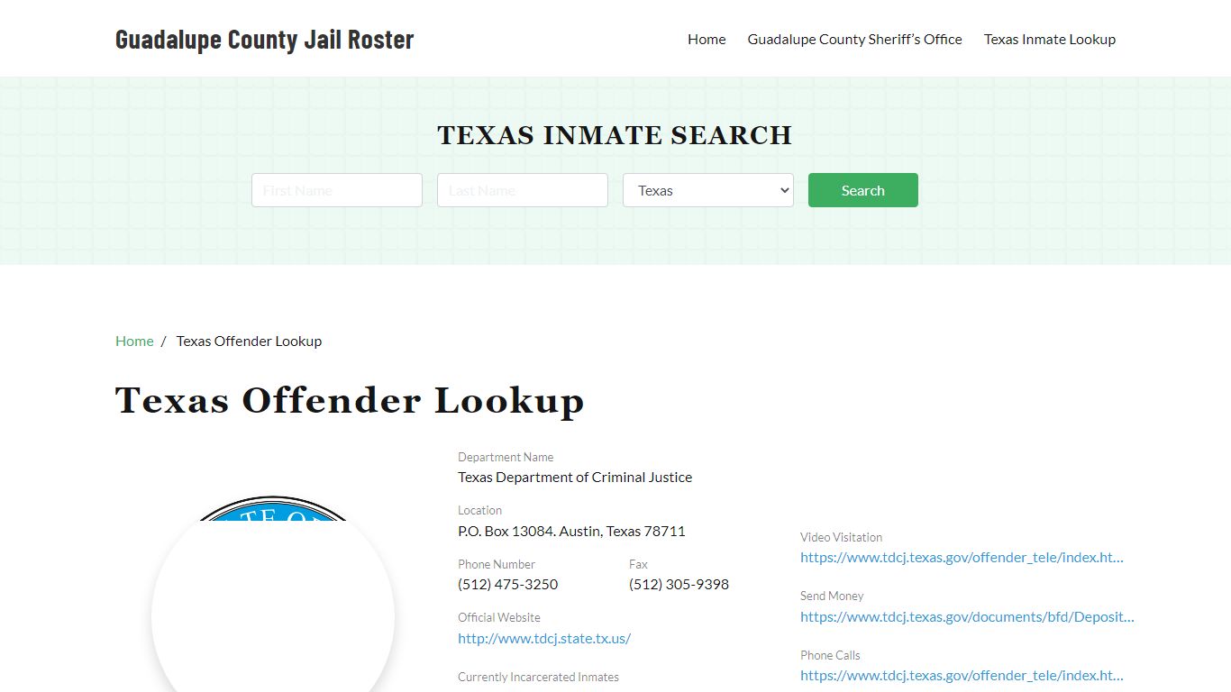 Texas Inmate Search, Jail Rosters